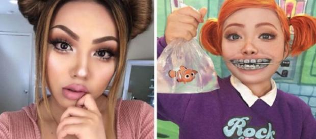 Promise Tamang, se 'transformou' em Darla, da animação infantil Procurando Nemo Promise Tamang, se 'transformou' em Darla, da animação infantil Procurando Nemo