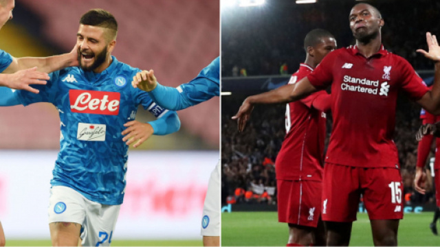A sinistra, Lorenzo Insigne, Attaccante (SSC Napoli), a destra Daniel Sturridge, Attaccante (Liverpool)