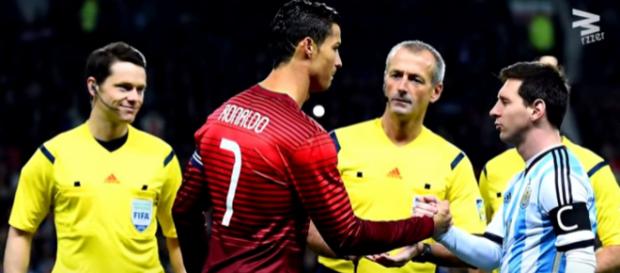 Cristiano Ronaldo e Leo Messi (Imagem via Youtube) Cristiano Ronaldo e Leo Messi (Imagem via Youtube)
