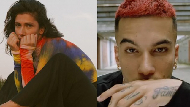 A sinistra Elisa, a destra Sfera Ebbasta.