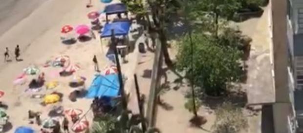 Vídeo feito da sacada de um prédio Vídeo feito da sacada de um prédio