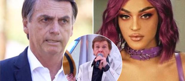 Nelson Rubens se recusou a tirar o chapéu para Pabblo Vittar, no SBT. (Foto Reprodução) Nelson Rubens se recusou a tirar o chapéu para Pabblo Vittar, no SBT. (Foto Reprodução)