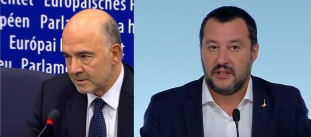 Ancora polemiche tra Moscovici e Salvini Ancora polemiche tra Moscovici e Salvini