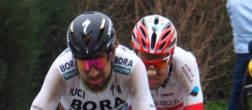 Peter Sagan impegnato alla Parigi Roubaix