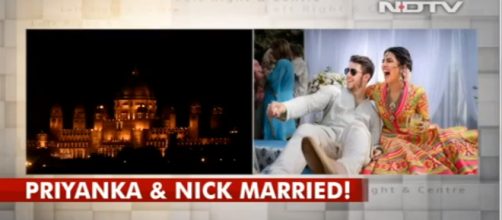 Marriage photo of Priyanka and Nick-(Image credit You tube-NDTV channel)
