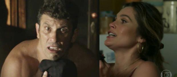 Machado e Rita em O Setimo Guardião. (foto reprodução). Machado e Rita em O Setimo Guardião. (foto reprodução).