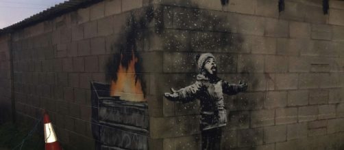 Banksy denuncia l'inquinamento. Fonte immagine: Rai News