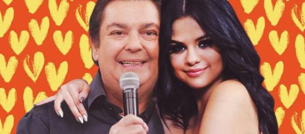 Relacionamento fictício entre Faustão e Selena bombou nas redes sociais. (Foto Reprodução). Relacionamento fictício entre Faustão e Selena bombou nas redes sociais. (Foto Reprodução).