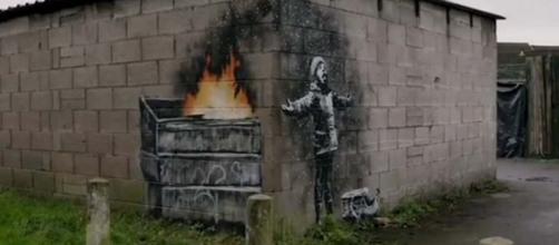 Banksy has claimed a wall painting in Wales as his own work. [Image @Banksy/Instagram]