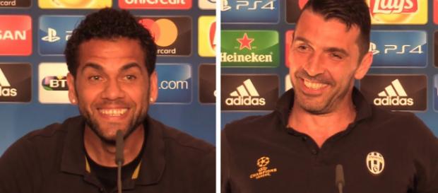 Dani Alvez e Buffon (Imagem via Youtube) Dani Alvez e Buffon (Imagem via Youtube)