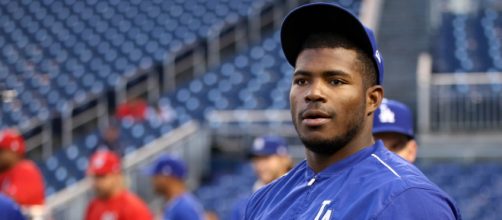 Yasiel Puig is one of seven players that was involved in the Dodgers/Reds blockbuster. [image source: Arturo Pardavilla III- Wikimedia Commons]