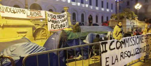 Sassari, Natale in tenda per gli ex dipendenti Aou e Ats - Fonte: Pietro Serra