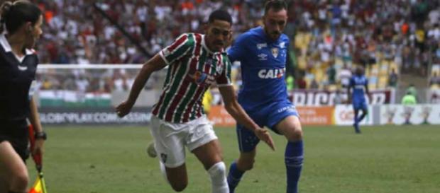 Flu quer permanência de Gilberto, mas Cruzeiro também tem interesse no lateral-direito. (Reprodução) Flu quer permanência de Gilberto, mas Cruzeiro também tem interesse no lateral-direito. (Reprodução)