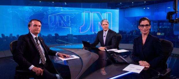 Bolsonaro durante JN, em setembro (Reprodução TV Globo) Bolsonaro durante JN, em setembro (Reprodução TV Globo)