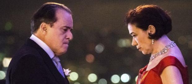 Olavo (Tony Ramos) e Valentina (Lilia Cabral). (Reprodução O Fuxico) Olavo (Tony Ramos) e Valentina (Lilia Cabral). (Reprodução O Fuxico)