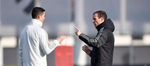 Cristiano Ronaldo e Massimiliano Allegri (Twitter: @juventusfc)