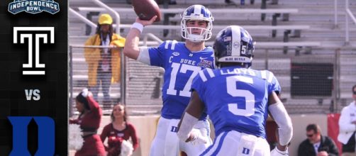 Duke crushed Temple in the Independence Bowl [Image via ACC Digital Network/YouTube screencap]