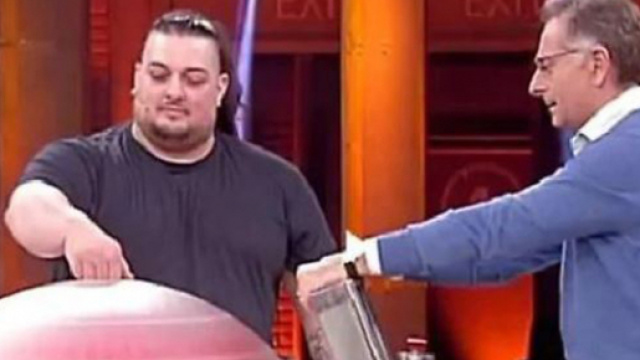 Michelone durante Avanti un altro con Paolo Bonolis