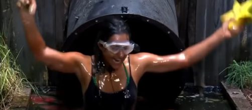 Sair leaves the Sickening Sewer with a smile on her face (Image credit: I'm A Celebrity...Get Me Out Of Here!/ YouTube.com)