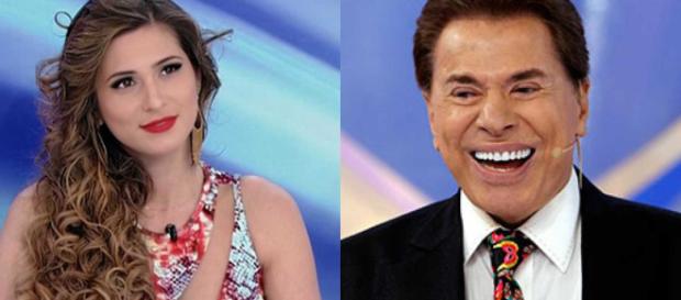 Lívia Andrade e o apresentador Silvio Santos (Reprodução/SBT) Lívia Andrade e o apresentador Silvio Santos (Reprodução/SBT)