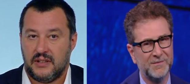 Matteo Salvini a torna ad attaccare Fabio Fazio Matteo Salvini a torna ad attaccare Fabio Fazio