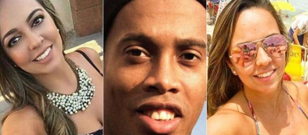 Ronaldinho e as duas namoradas (Reprodução Instagram Ronaldinho Gaúcho) Ronaldinho e as duas namoradas (Reprodução Instagram Ronaldinho Gaúcho)