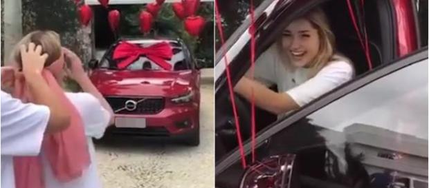 Sasha ganhando carro de presente (Reprodução Instagram Xuxa) Sasha ganhando carro de presente (Reprodução Instagram Xuxa)