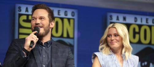 Chris Pratt & Elizabeth Banks talk about "How to Train Your Dragon" at San Diego Comic Con 2018. Image source: Google Images/Gage Skidmore.