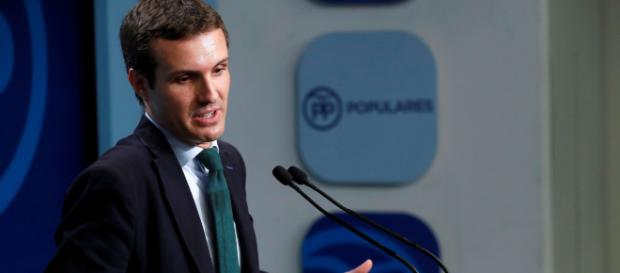 Pablo Casado, el presidente popular está dispuesto a ceder consejerías a VOX y a Ciudadanos. Pablo Casado, el presidente popular está dispuesto a ceder consejerías a VOX y a Ciudadanos.