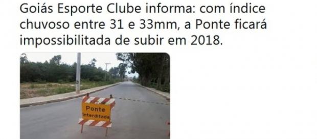 Postagem foi apagada minutos depois de ser publicada. Postagem foi apagada minutos depois de ser publicada.