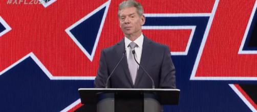 Vince McMahon at the XFL press conference on Wednesday (Dec. 5). [Image via XFL/YouTube]