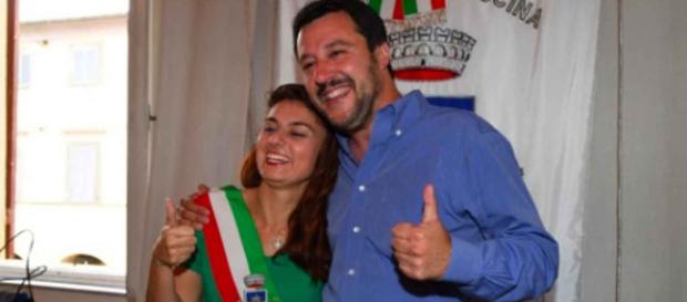 Susanna Ceccardi con Matteo Salvini Susanna Ceccardi con Matteo Salvini