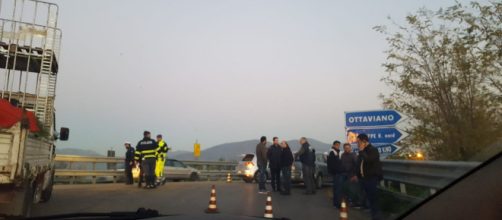 Incidente sulla statale 268 all'altezza di Ottaviano: paura e feriti, traffico in tilt