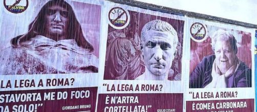 Roma: Nerone e Sora Lella dicono no alla Lega. Salvini attacca Pamela Anderson