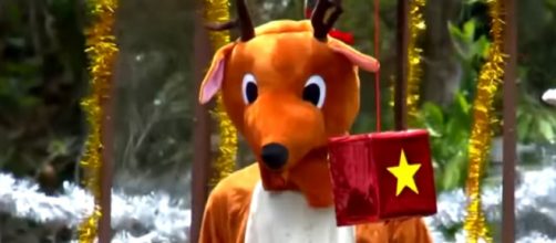 James plays the role of Rudolph the not so red nosed Reindeer (Image credit: I'm A Celebrity...Get Me Out Of Here!/ITV YouTube,com)