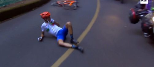Vincenzo Nibali, la caduta alle Olimpiadi di Rio