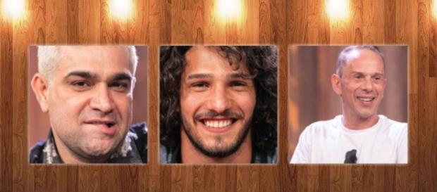 Evandro, João e Rafael disputam a preferência do público. (Reprodução/R7) Evandro, João e Rafael disputam a preferência do público. (Reprodução/R7)
