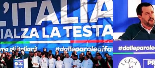 Matteo Salvini entusiasta della manifestazione 'L'Italia rialza la testa'
