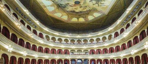 Imagen del interior del Gran Teatro Falla donde se celebra el el Concurso oficial de agrupaciones carnavalescas de Cádiz