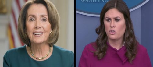 Sarah Sanders se burló al decirle a Nancy Pelosi que 'sonriera mucho más'