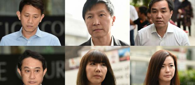 En sentido horario desde arriba a la izquierda): Tan Ye Peng, Kong Hee, John Lam, Chew Eng Han, Sharon Tan y Serina Wee. (Foto: Ngau Kai Yan). En sentido horario desde arriba a la izquierda): Tan Ye Peng, Kong Hee, John Lam, Chew Eng Han, Sharon Tan y Serina Wee. (Foto: Ngau Kai Yan).