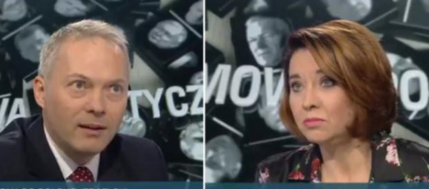 Poseł PiS Jacek Żalek kontra Dominika Długosz (screen Twitter). Poseł PiS Jacek Żalek kontra Dominika Długosz (screen Twitter).