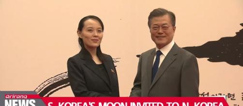 Moon invited to North Korea by Kim Photo-Image credit Arirana News -Youtube.com
