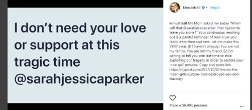 Il messaggio di Kim Cattrall per Sarah jessica Parker