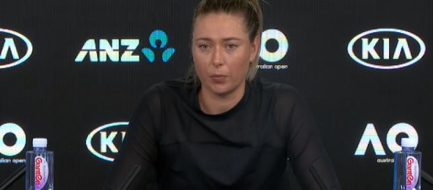 Maria Sharapova during a press conference in Melbourne/Photo: screenshot via Australian Open TV channel on YouTube Maria Sharapova during a press conference in Melbourne/Photo: screenshot via Australian Open TV channel on YouTube