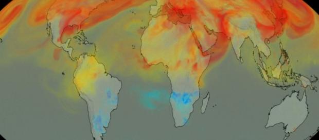 NASA revela el “Mapa” del CO2 visto desde el espacio. NASA revela el “Mapa” del CO2 visto desde el espacio.