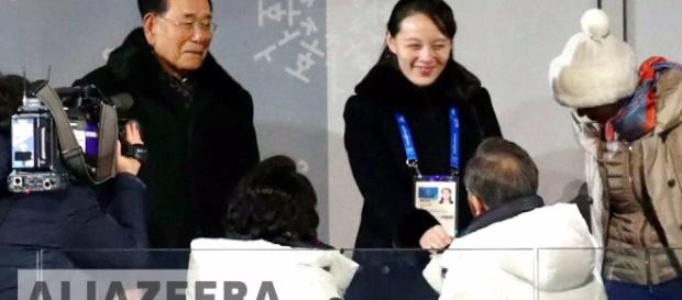 Sister of Kim carried the invitation. (Image Credit: al Jazeera Youtube screencap) Sister of Kim carried the invitation. (Image Credit: al Jazeera Youtube screencap)