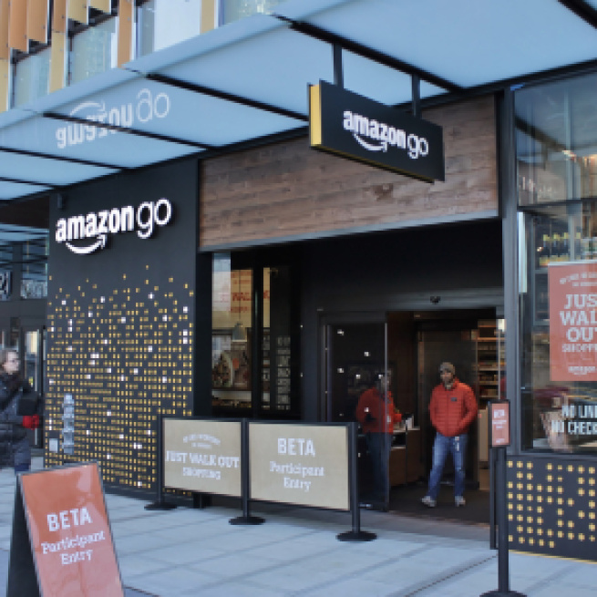 Amazon has slashed a few hundred jobs but intends to continue hiring. (Photo Credit: SounderBruce/Wikimedia Commons/CC 4.0/)