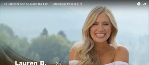 Lauren B. is excited about her one-on-one date - YouTube/Anna Marie's BachelorTV