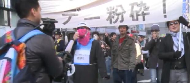 A march against Valentine's day. credit: AFP news agency | YouTube A march against Valentine's day. credit: AFP news agency | YouTube